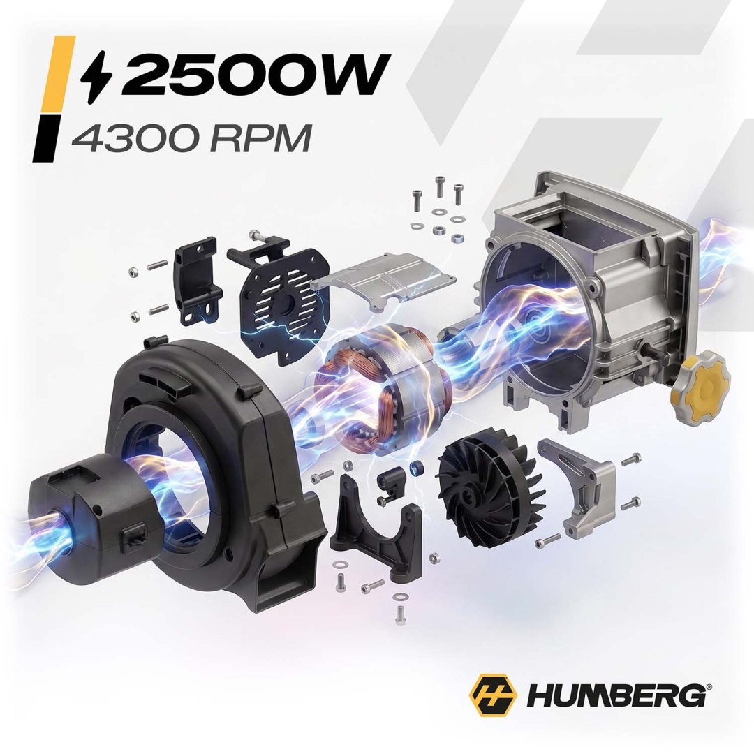 Električni usitnjivač grana HM-650, 2500W, 2x vreće od 45L | Humberg - Slika 8