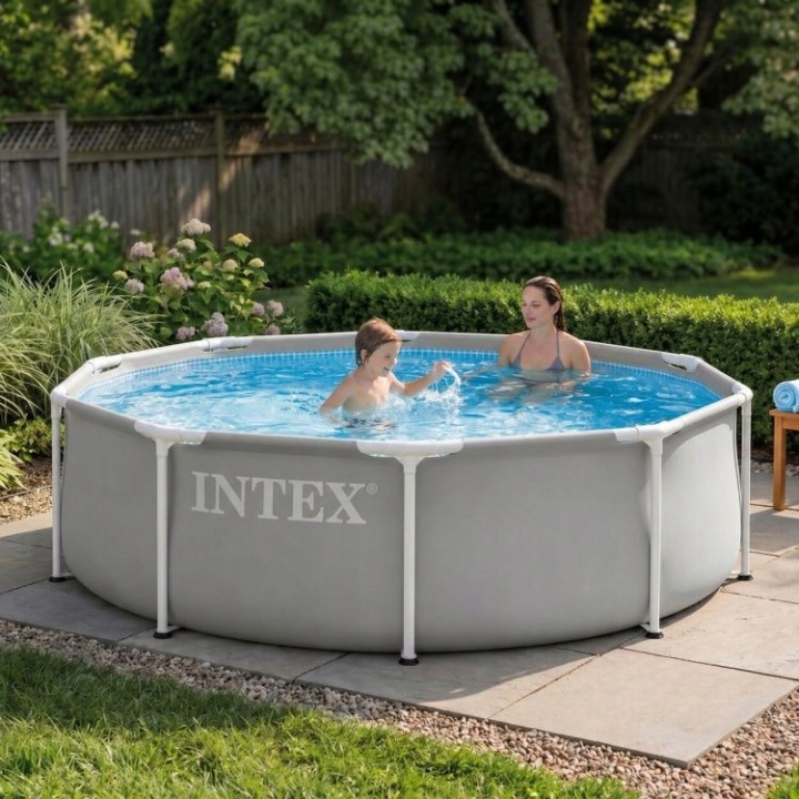 Vrtni bazen s okvirom 6u1, 305x76cm, sivi | INTEX - Slika 7