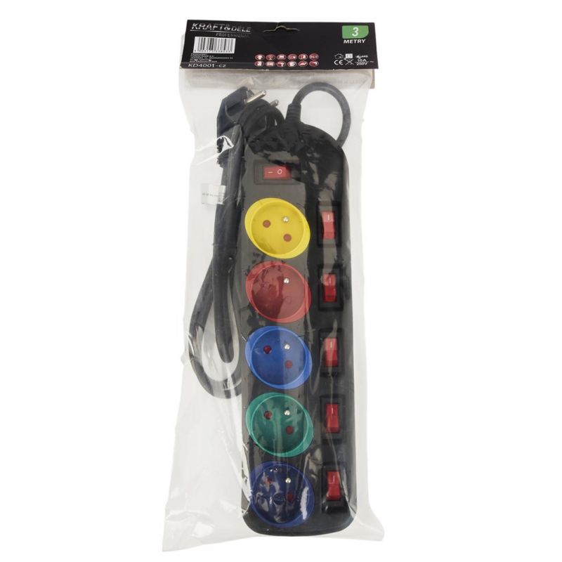 Produžni kabel, 5 utičnica, 3 m | KD4001-CZ - Slika 8