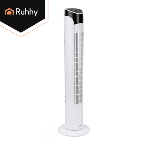 Stupni ventilator, 90 cm, daljinski upravljač, bijeli | Ruhhy - Slika 3