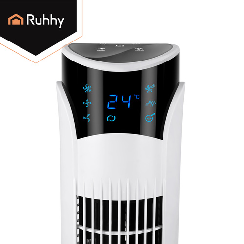 Stupni ventilator, 90 cm, daljinski upravljač, bijeli | Ruhhy - Slika 5